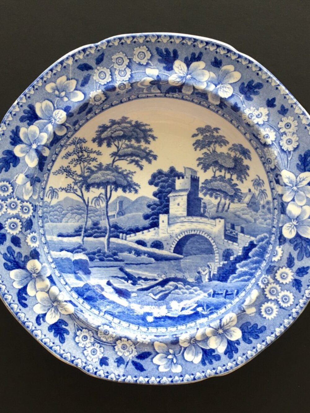 Antique Spode Blue Italian Soup Dish